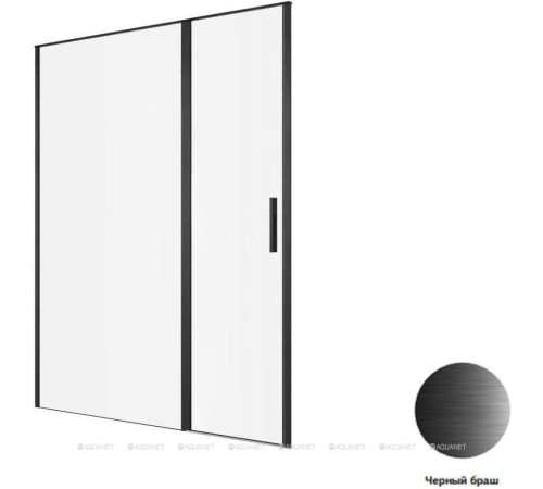 Душевая дверь Allen Brau Priority 1600 мм стекло Optiwhite черный брашированный алюминий 3.31039.BBA