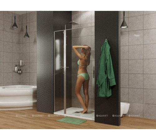 Душевая дверь Allen Brau Priority 1600 мм стекло Optiwhite черный брашированный алюминий 3.31039.BBA