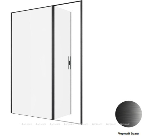 Душевая дверь Allen Brau Priority 1600 мм стекло Optiwhite черный брашированный алюминий 3.31039.BBA