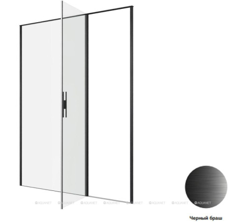 Душевая дверь Allen Brau Priority 1600 мм стекло Optiwhite черный брашированный алюминий 3.31039.BBA