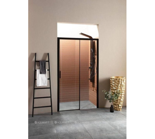 Душевая дверь в нишу Aquanet Pleasure 1400 мм черный матовый AE60-N-140H200U-BT