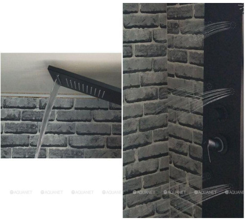 Душевая панель Aquanet Galaxy Black с верхним душем AP40-04