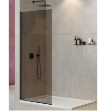 Душевая перегородка Cezares Liberta L-1 1000x1950 мм стекло бронза профиль черный LIBERTA-L-1-TB-100-BR-NERO
