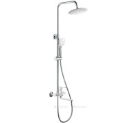 Душевая система Haiba HB24557-8 с изливом и тропическим душем хром/белый HB24557-8