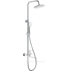 Душевая система Haiba HB24557-8 с изливом и тропическим душем хром/белый HB24557-8