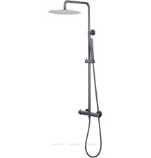 Душевая система Allen Brau Fantasy с термостатом и верхним душем 300 мм графит брашированный 5.11001-MG