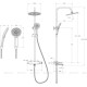 Душевая стойка со смесителем и изливом Cezares LUX хром LUX-CVD-01