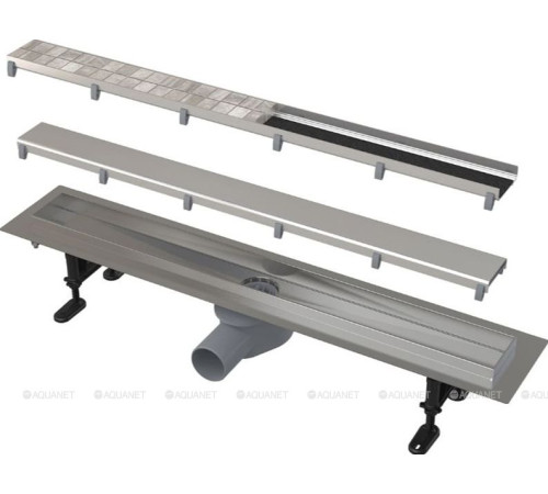 Водоотводящий желоб AlcaPlast APZ13-DOUBLE9-550 Fit&Go с решеткой 550 мм APZ13-DOUBLE9-550