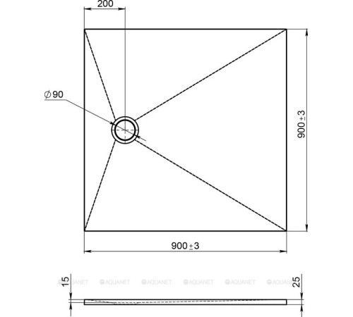 Душевой поддон Jacob Delafon Tolbiac 90x90 см искусственный камень белый матовый E6D327RU-WPM