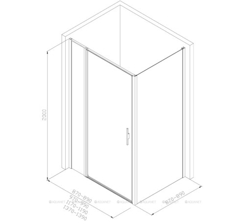 Душевое ограждение Allen Brau Priority 900x900 мм 8 мм хром 3.31025.00/3.31043.00