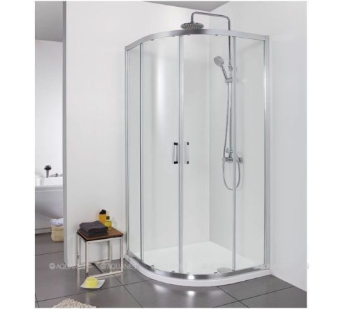 Душевой уголок Aquanet Alfa 900х900х2000 мм R550 стекло прозрачное хром NAA2142
