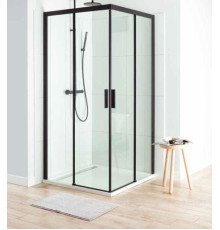 Душевое ограждение Aquanet Pleasure 1000х1000 мм черный матовый AE60-S-100x100U-BT