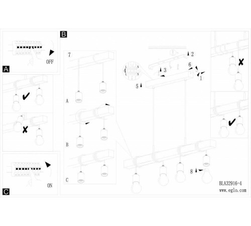 Подвесной светильник Eglo ПРОМО Townshend 32916