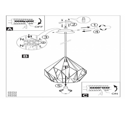 Подвесной светильник Eglo Carlton 1 49254