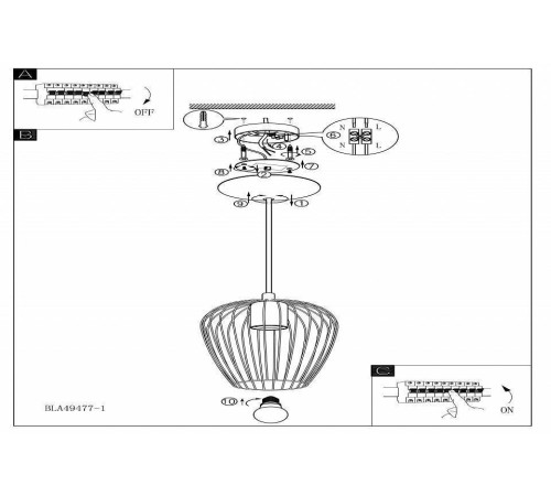 Подвесной светильник Eglo ПРОМО Newtown 49477