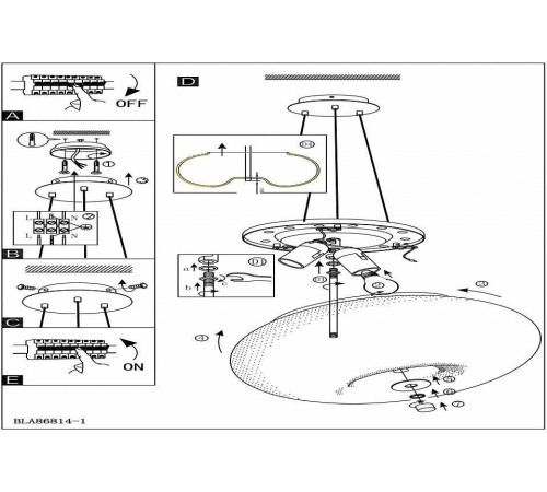 Подвесной светильник Eglo ПРОМО Optica 86814