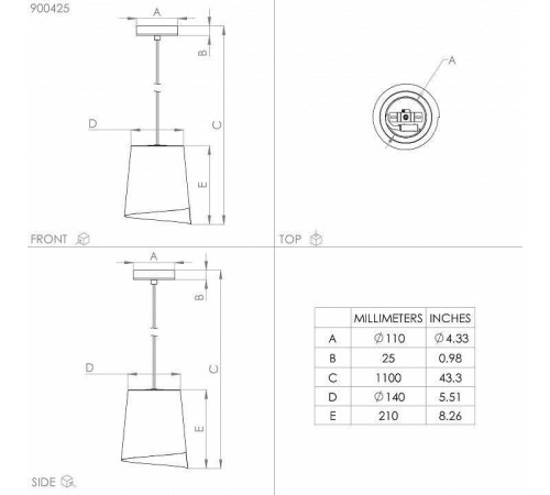 Подвесной светильник Eglo ПРОМО Bolivia 900425