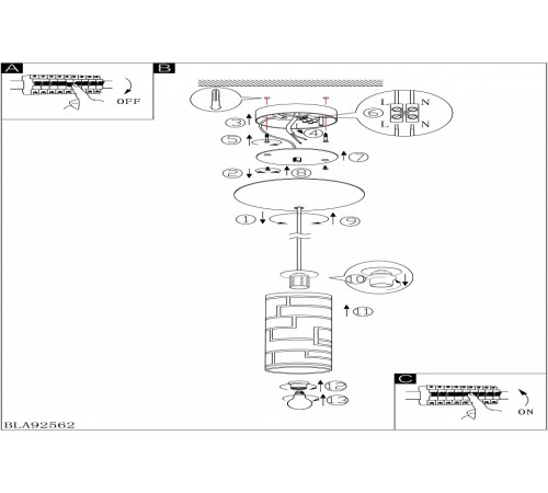 Подвесной светильник Eglo Bayman 92562