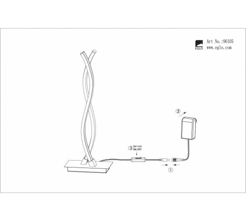 Настольная лампа декоративная Eglo Lasana 2 96105