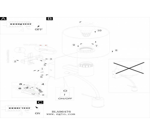 Бра с подсветкой Eglo ПРОМО Pasteri 96477