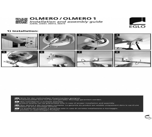 Подвесной светильник Eglo ПРОМО Olmero 96973