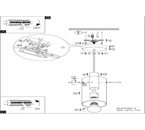 Подвесной светильник Eglo Montefino 97366
