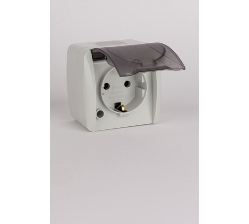 Розетка с заземлением с крышкой Elbi Eleсtriс Eva 554-011500-218