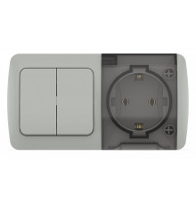 Блок с розеткой и выключателем Elbi Eleсtriс Eva 554-011500-922