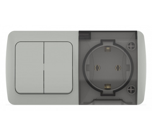 Блок с розеткой и выключателем Elbi Eleсtriс Eva 554-011500-922