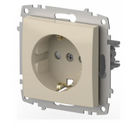 Розетка с заземлением и со шторкой, без рамки Elbi Eleсtriс Zena Vega 609-010300-243
