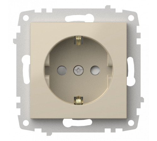 Розетка с заземлением и со шторкой, без рамки Elbi Eleсtriс Zena Vega 609-010300-243
