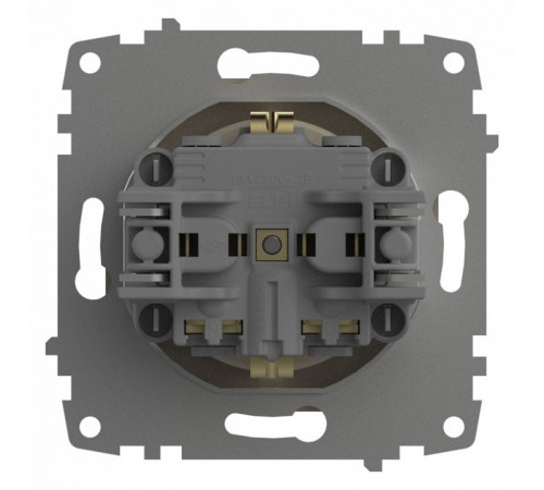 Розетка с заземлением и со шторкой, без рамки Elbi Eleсtriс Zena Vega 609-010300-243