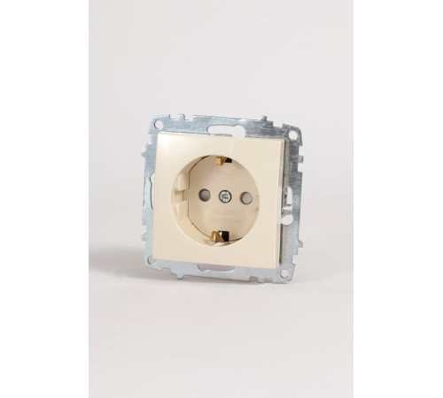 Розетка с заземлением и со шторкой, без рамки Elbi Eleсtriс Zena Vega 609-010300-243