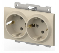 Розетка двойная с заземлением, без рамки Elbi Eleсtriс Zena Vega 609-010300-907