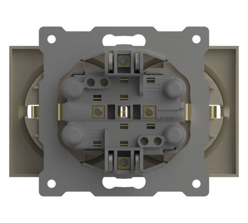 Розетка двойная с заземлением, без рамки Elbi Eleсtriс Zena Vega 609-010300-907