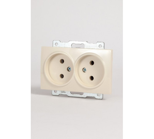 Розетка двойная без заземления, без рамки Elbi Eleсtriс Zena Vega 609-010300-908