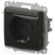 Розетка с заземлением с крышкой, без рамки Elbi Eleсtriс Zena Vega 609-011100-218