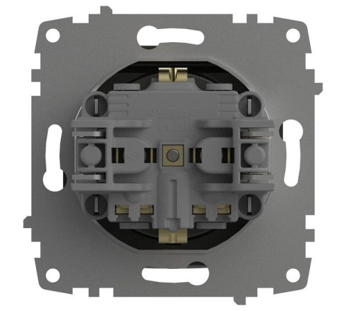 Розетка с заземлением с крышкой, без рамки Elbi Eleсtriс Zena Vega 609-011100-218
