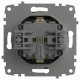 Розетка с заземлением с крышкой, без рамки Elbi Eleсtriс Zena Vega 609-011100-218