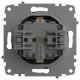 Розетка с заземлением и со шторкой, без рамки с крышкой Elbi Eleсtriс Zena Vega 609-011100-219