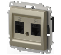 Розетка двойная Ethernet RJ-45 без рамки Elbi Eleсtriс Zena Vega 609-011400-248