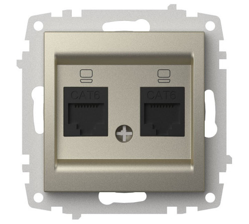 Розетка двойная Ethernet RJ-45 без рамки Elbi Eleсtriс Zena Vega 609-011400-248