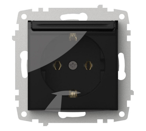 Розетка с заземлением с крышкой, без рамки Elbi Eleсtriс Zena Vega 609-014800-218