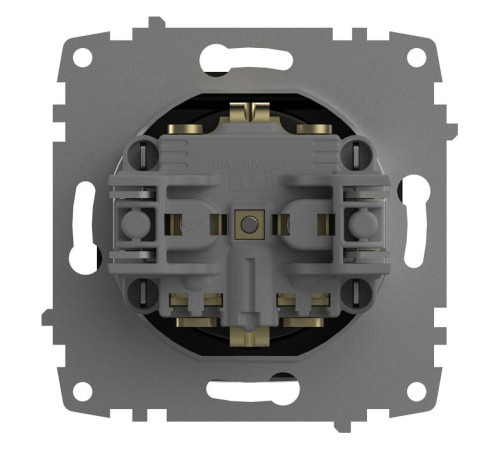 Розетка с заземлением с крышкой, без рамки Elbi Eleсtriс Zena Vega 609-014800-218