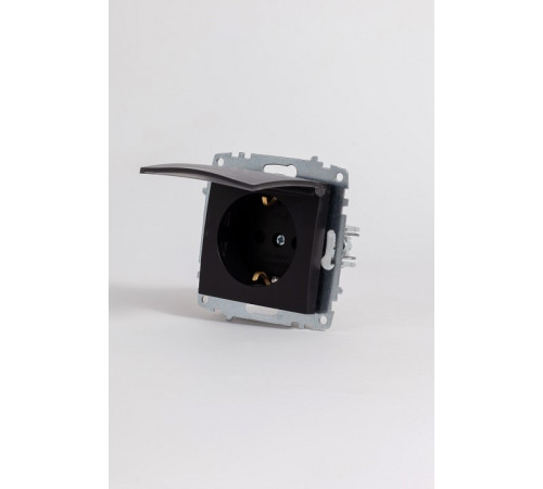 Розетка с заземлением с крышкой, без рамки Elbi Eleсtriс Zena Vega 609-014800-218