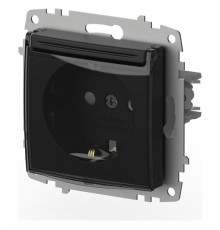 Розетка с заземлением и со шторкой, без рамки с крышкой Elbi Eleсtriс Zena Vega 609-014800-219