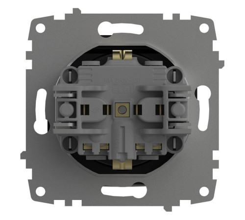 Розетка с заземлением и со шторкой, без рамки с крышкой Elbi Eleсtriс Zena Vega 609-014800-219