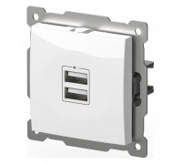 Розетка 2хUSB type A без рамки Elbi Eleсtriс Zena Vega 609-015600-143