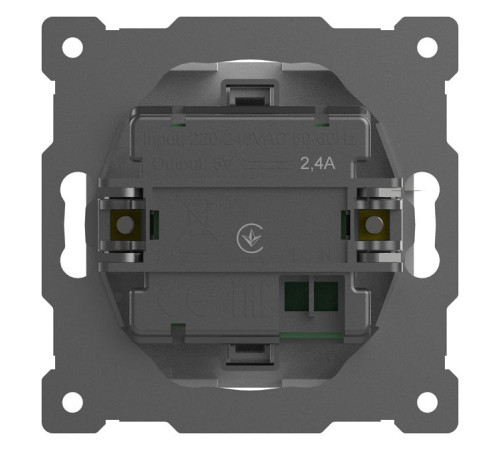 Розетка 2хUSB type A без рамки Elbi Eleсtriс Zena Vega 609-015600-143