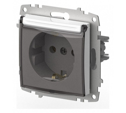 Розетка с заземлением с крышкой, без рамки Elbi Eleсtriс Zena Vega 609-015600-218